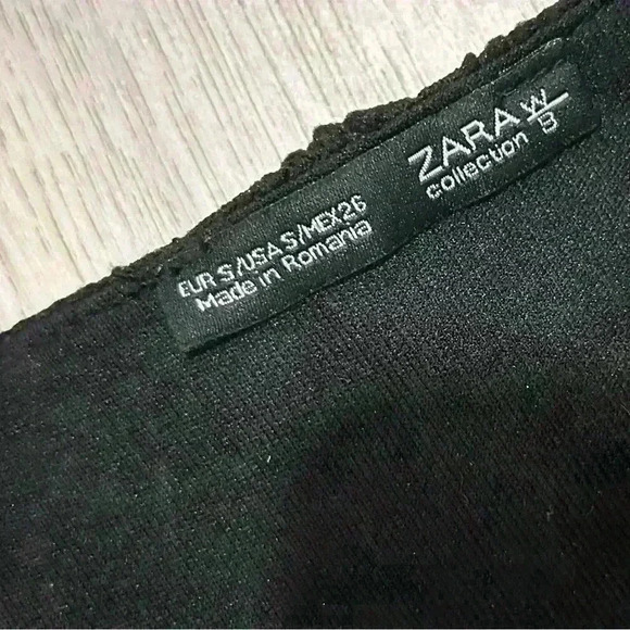 Zara Sleeveless Sweetheart Neck Lined Lace Bodycon Mini Dress Black Size S - Picture 4 of 8